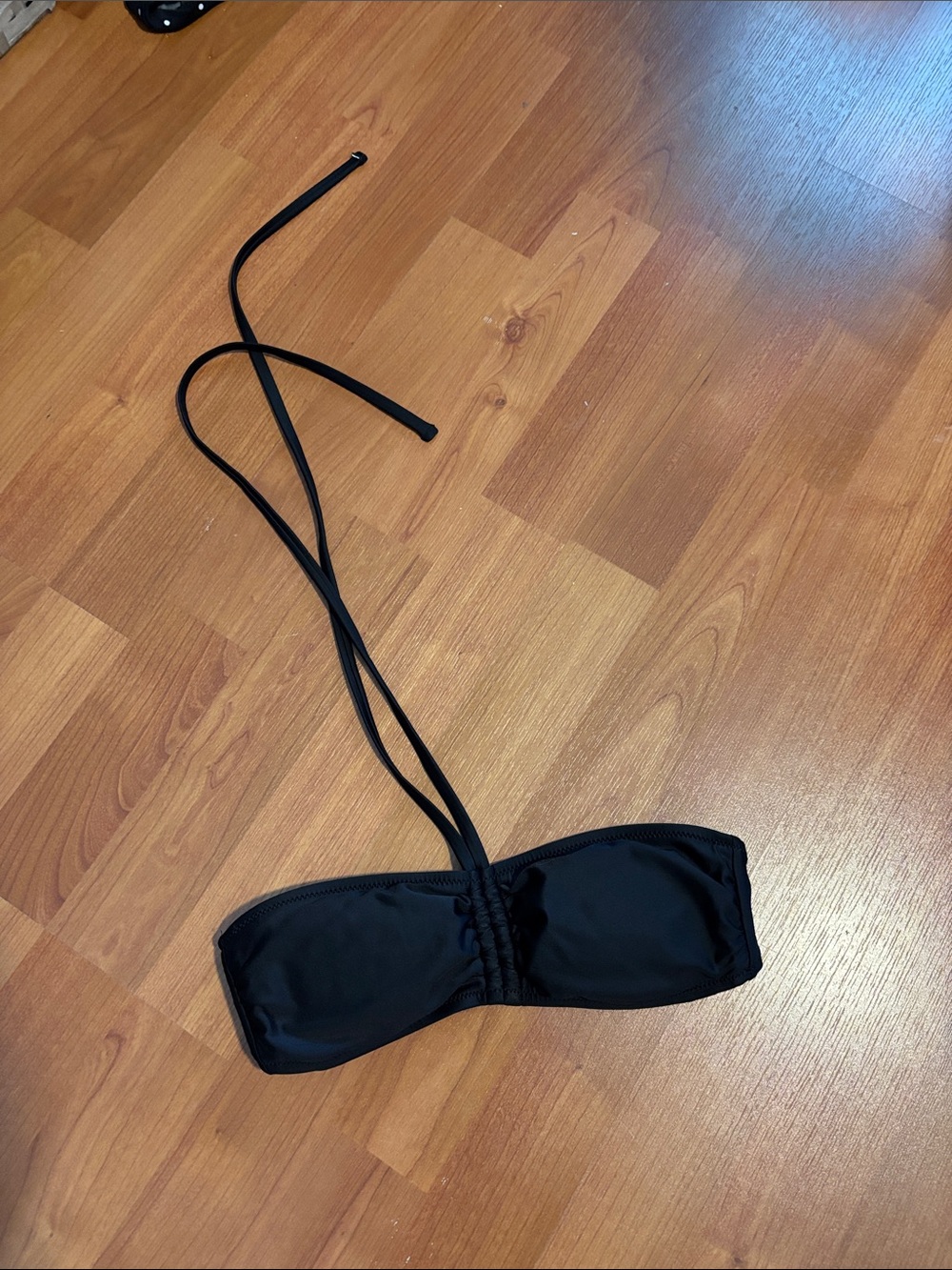 aerie Black Bandeau Bikini Top